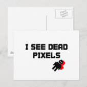 Ich sehe tote Pixel Postkarte (Vorne/Hinten)