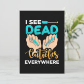 Ich sehe überall Kuchen Einladung (Stehend Vorderseite)