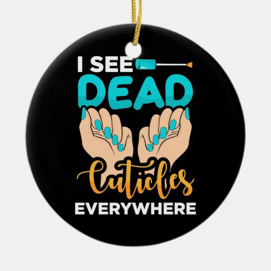 Ich sehe überall Kuchen Keramik Ornament (Vorne)