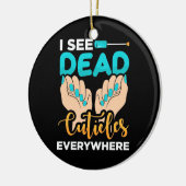Ich sehe überall Kuchen Keramik Ornament (Links)