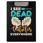 Ich sehe überall Kuchen Klemmbrett (Vorderseite)