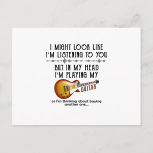 Ich sehe vielleicht aus, als würde ich dir zuhören postkarte