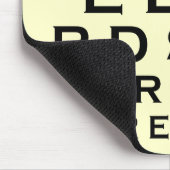 Ich sehe Vögel Eyechart Mousepad (Ecke)