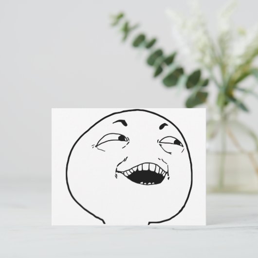 Ich sehe, was du dort getan hast - meme postkarte (Stehend Vorderseite)