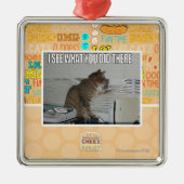 Ich sehe, was Sie dort taten Silbernes Ornament (Vorne)