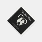 Ich sehe Wed People Ghost Halloween Hochzeit Serviette (Ecke)