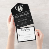 Ich sehe Wed People Gothic Ghost Halloween Hochzei All In One Einladung (Abreißtisch)