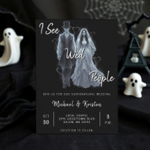 Ich sehe Wed People Gothic Ghost Halloween Hochzei
