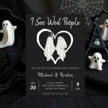 Ich sehe Wed People Gothic Ghost Halloween Hochzei