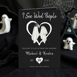 Ich sehe Wed People Gothic Ghost Halloween Hochzei Programm
