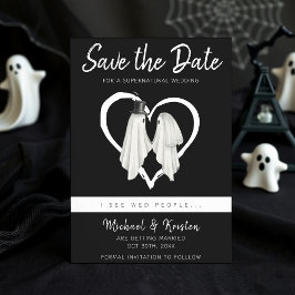 Ich sehe Wed People Gothic Ghost Halloween Hochzei Save The Date