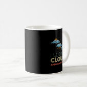Ich sehe Wolken Funny Meteorology Meteorologe W Kaffeetasse (VorderseiteRechts)