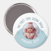 Ich sehe zum ersten Mal Foto und Jahr für Jahr Magnet (Vorderseite/Rückseite)