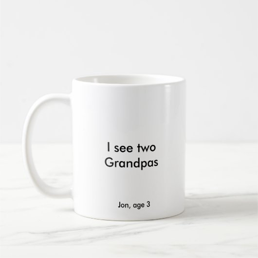 Ich sehe zwei Großväter Kaffeetasse (Links)