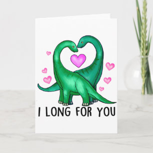 Ich sehne mich nach dir Lustiger Dinosaurier Valen Karte