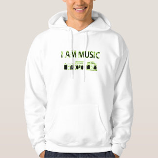 Ich-sein-Musik-Limon-grün-schwarz Hoodie