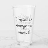 "Ich selbst bin seltsam und ungewöhnlich" gotische Glas (Vorderseite)