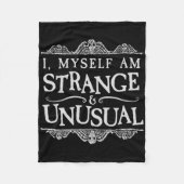 Ich selbst bin seltsam und ungewöhnlich Spaß Hallo Fleecedecke (Vorderseite)