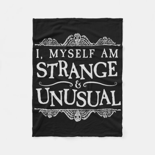 Ich selbst bin seltsam und ungewöhnlich Spaß Hallo Fleecedecke (Vorderseite)