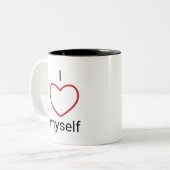 Ich selbst Liebe Zweifarbige Tasse (Vorderseite Links)