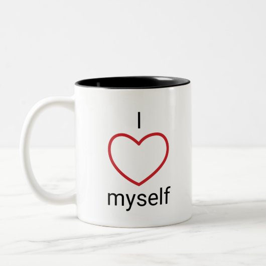 Ich selbst Liebe Zweifarbige Tasse (Links)