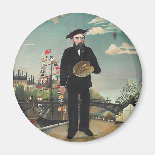 Ich selbst Portrait Landscape 1890, Henri Rousseau Magnet (Vorne)