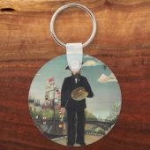 Ich selbst Portrait Landscape 1890, Henri Rousseau Schlüsselanhänger (Vorderseite)