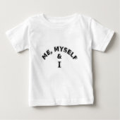 Ich selbst und ich Typografie Baby T-shirt (Vorderseite)