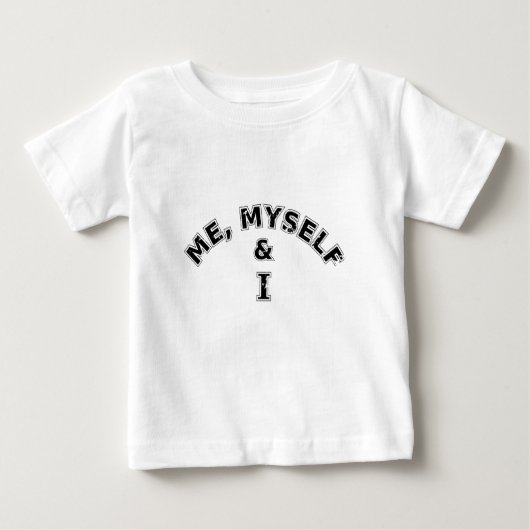 Ich selbst und ich Typografie Baby T-shirt (Vorderseite)