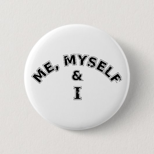 Ich selbst und ich Typografie Button (Vorderseite)