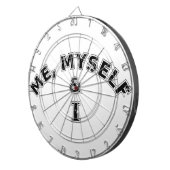 Ich selbst und ich Typografie Dartscheibe (Vorderseite rechts)