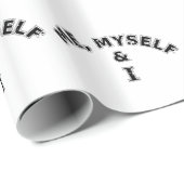 Ich selbst und ich Typografie Geschenkpapier (Rolleneckpunkt)