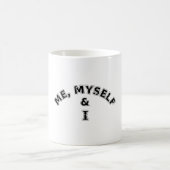 Ich selbst und ich Typografie Kaffeetasse (Mittel)
