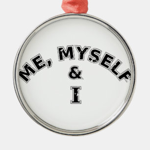 Ich selbst und ich Typografie Ornament Aus Metall