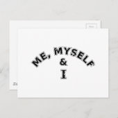 Ich selbst und ich Typografie Postkarte (Vorne/Hinten)