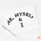 Ich selbst und ich Typografie Rechteckiger Aufkleber (Umschlag)