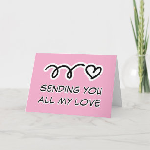 Ich sende dir all meine Liebe zum Valentinstag Feiertagskarte