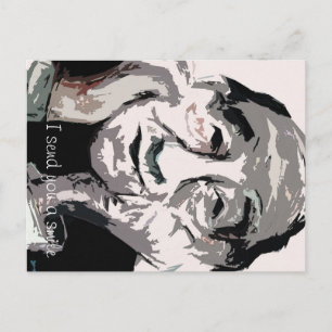 Ich sende dir ein Lächeln Postkarte