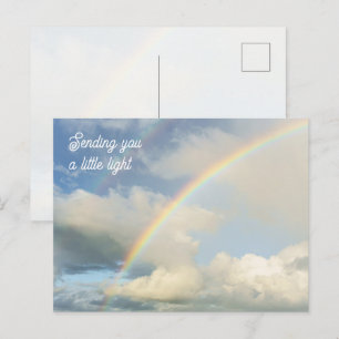 Ich sende dir einen kleinen Lichtregenbogen, in Ge Postkarte