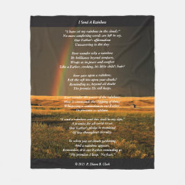 "Ich sende ein Regenbogen-" Landschaft Fleecedecke