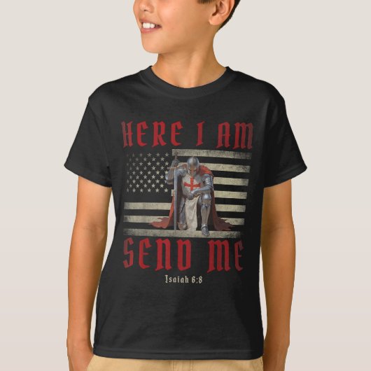 Ich sende hier Tempelritter T-Shirt (Vorderseite)