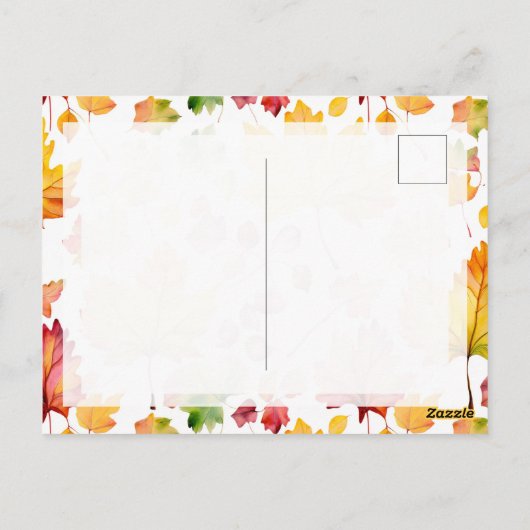 Ich sende Ihnen Herbstgrüße Postkarte (Rückseite)