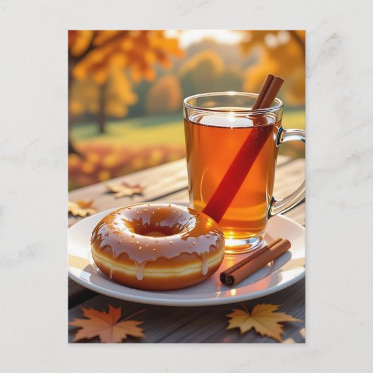 Ich sende Ihnen Herbstgrüße Postkarte (Vorderseite)