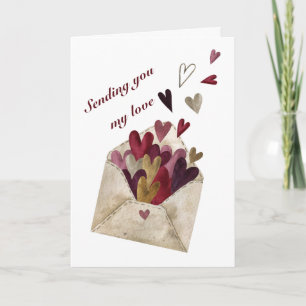Ich sende Ihnen meine Liebe, Frohen Valentinstag Feiertagskarte
