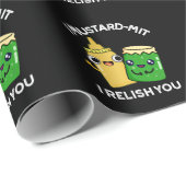Ich Senf-mit I Relish you Condition Pun Dark BG Geschenkpapier (Rolleneckpunkt)