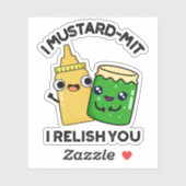 Ich Senf-mit I Relish you Funny Condition Pun Aufkleber (Blatt)