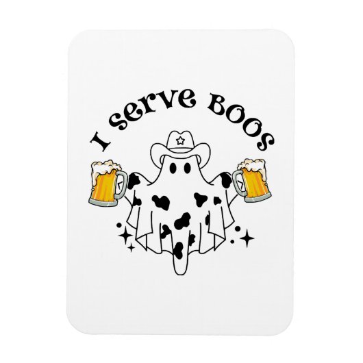 Ich serviere Boos! Barkeeper-Spooky Magnet (Vertikal)