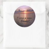 Ich serviere einen aufgeblasenen Erretter! Runder Aufkleber (Tasche)