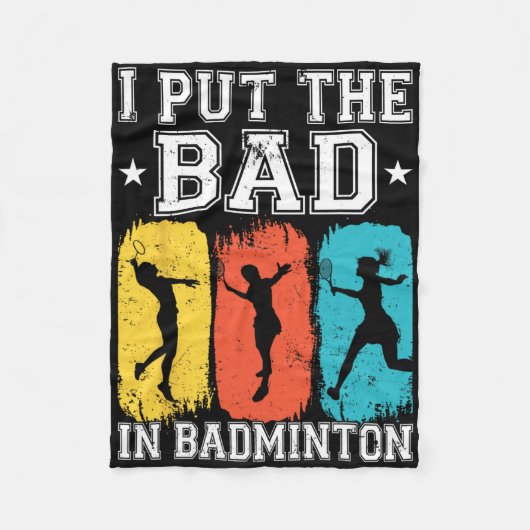 Ich setze das Bad in Badminton I Shuttle I Badmint Fleecedecke (Vorderseite)