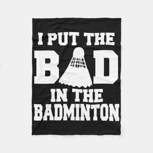 Ich setze das Böse in Badminton Funny Badminton Pl Fleecedecke (Vorderseite)